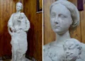 Dettaglio della statua cinquecentesca della Madonna delle Milizie attribuita a Gian Domenico Gagini a Scicli