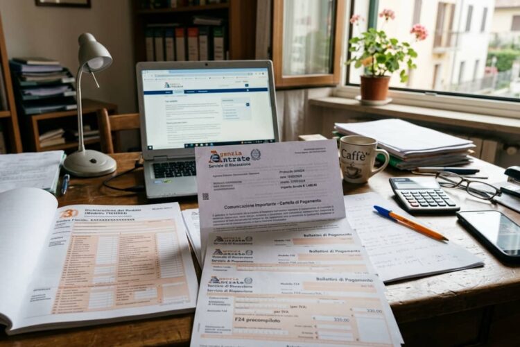 Contribuente consulta la comunicazione della rottamazione quinquies inviata dal Fisco