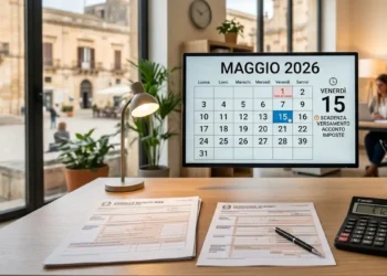 Documenti fiscali e calcolatrice su una scrivania per la scadenza della rottamazione quater