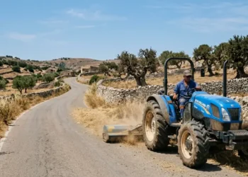 Operazioni di scerbatura e pulizia dei bordi stradali nelle contrade di Ragusa nel 2026.