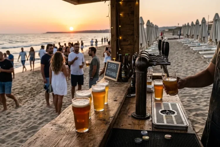 Spillatura birra artigianale a Marina di Modica durante Schiuma 2026
