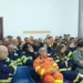 Volontari della Protezione civile durante esercitazione antincendio a Comiso