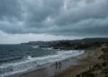 Cielo nuvoloso in Sicilia durante sicilia maltempo 8 maggio.