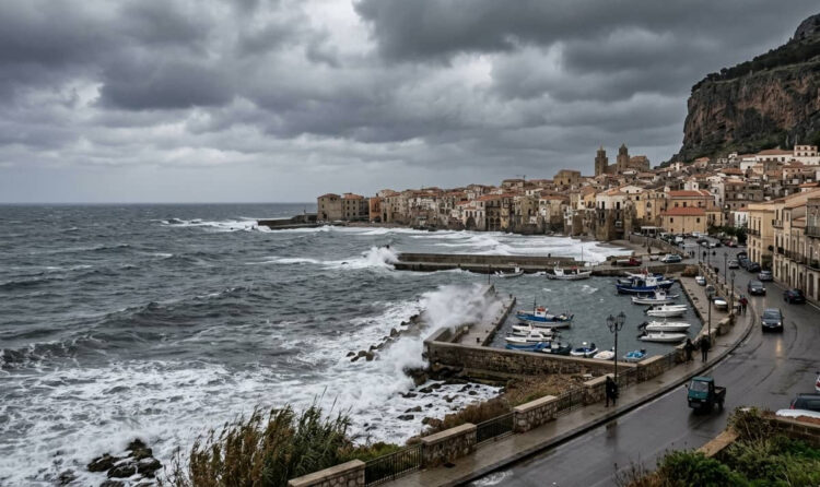 Costa della Sicilia maltempo giovedì con mare mosso e nuvole sul litorale