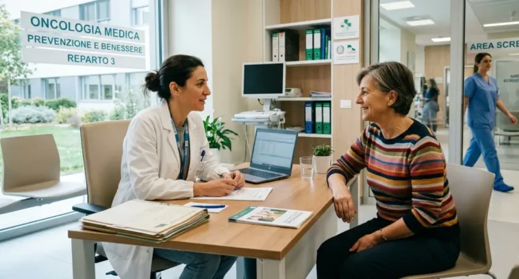 tumore al seno paziente durante percorso di prevenzione e attività fisica
