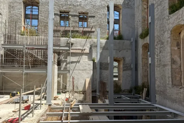 Villa Moltisanti in fase di recupero a Ragusa, cantiere 2026