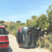 Vittoria incidente Sp5 con auto ribaltata sulla provinciale verso Comiso