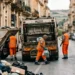 Rifiuti accumulati in una strada di Vittoria durante le criticità nella raccolta differenziata. foto archivio
