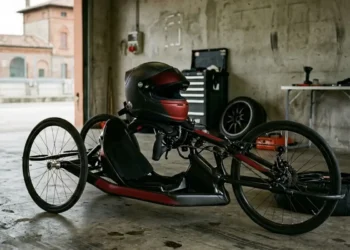 Casco da pilota e handbike di Alex Zanardi a Bologna