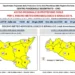 Mappa della Protezione Civile della Sicilia con allerta meteo gialla e aree interessate da rovesci e temporali per il 27 giugno