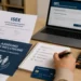 Persona consulta documenti ISEE e pratica per l’Assegno di Inclusione su un tavolo con computer e modulistica.