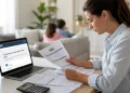 Genitore consulta documenti ISEE e informazioni sui pagamenti dell’Assegno unico da casa