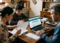 Famiglia consulta i servizi INPS per aggiornare l’Isee e ricevere l’assegno unico
