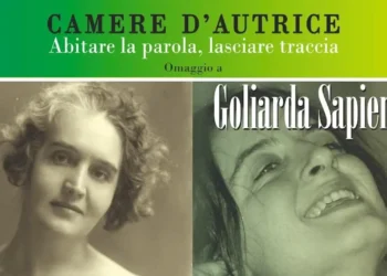 Locandina dell'iniziativa Camere d'autrice con immagini di Goliarda Sapienza e Sibilla Aleramo