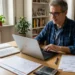 Cittadino controlla online i pagamenti INPS dal computer