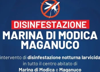 Disinfestazione notturna a Marina di Modica e Maganuco l’8 giugno. Ecco orari, aree interessate e precauzioni