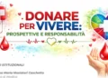 Locandina del convegno “Donare per Vivere” dedicato alla donazione di sangue, organi e midollo a Modica.