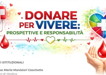 Locandina del convegno “Donare per Vivere” dedicato alla donazione di sangue, organi e midollo a Modica.