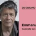 Emmanuel Carrère nella grafica del Festival Scenari 2026 in programma a Modica sulla scalinata di San Giorgio