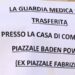 Cartello che informa del trasferimento della guardia medica presso la Casa di Comunità di piazzale Baden Powell a Modica