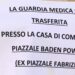 Avviso affisso all’ingresso che informa del trasferimento della guardia medica alla Casa di Comunità