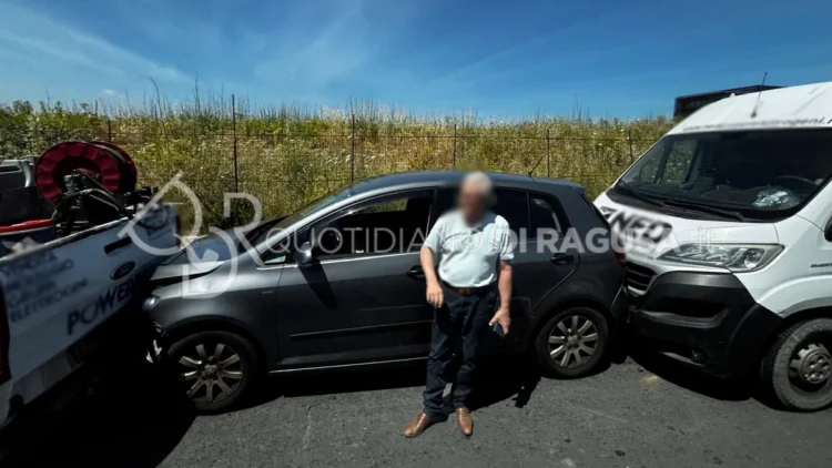 Incidente a catena vicino al Ponte Guerrieri a Modica
