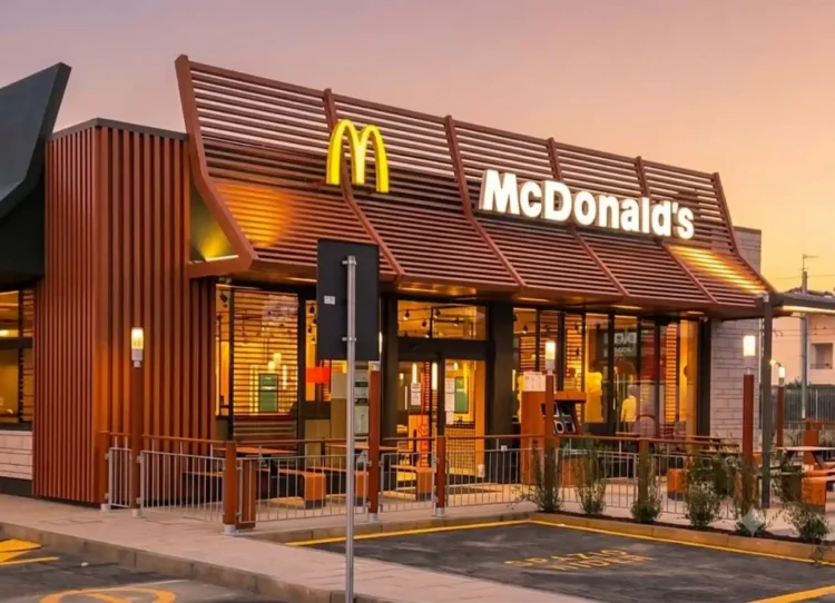 Facciata del nuovo McDonald's di Modica nel polo commerciale, pronta per l'apertura al pubblico