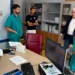 Personale sanitario e dirigenti durante un incontro nel reparto di Medicina generale dell'ospedale Guzzardi di Vittoria
