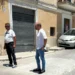 Assessore e tecnici durante il sopralluogo sulla pavimentazione del centro storico in vista dei lavori di ripristino