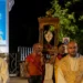 Processione con la reliquia di San Giovanni Battista durante i festeggiamenti patronali a Monterosso Almo