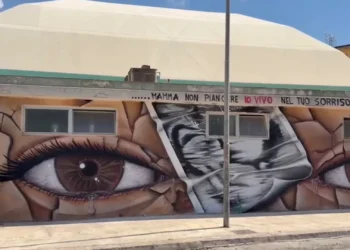 Murale realizzato da Emanuele Selvaggio a Modica dedicato al piccolo Anthony, sulla parete del Pallone Geodetico di via Fabrizio