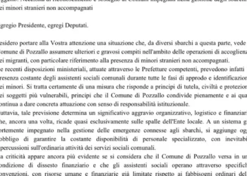 Lettera del Comune di Pozzallo sulle nuove procedure per la gestione degli sbarchi e dei minori non accompagnati