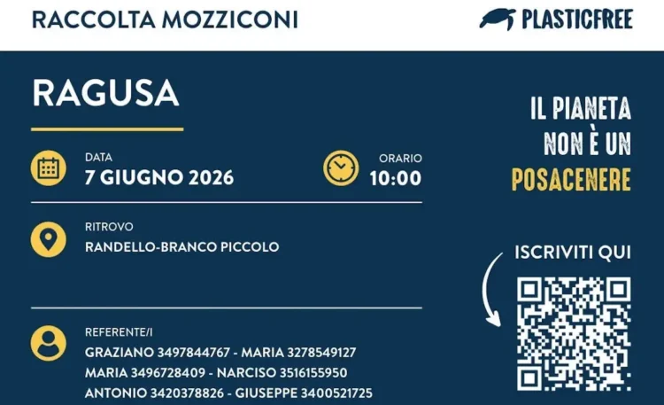volontari Plastic Free raccolta mozziconi Ragusa Randello