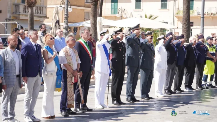 Cerimonia della Festa della Repubblica in Piazza della Rimembranza a Pozzallo