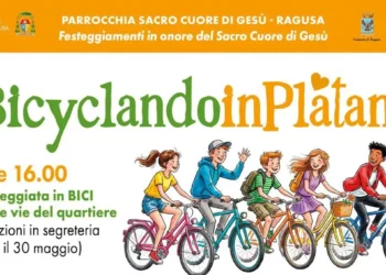 Ragusa viale dei Platani chiuso al traffico per evento ciclistico Bicyclando