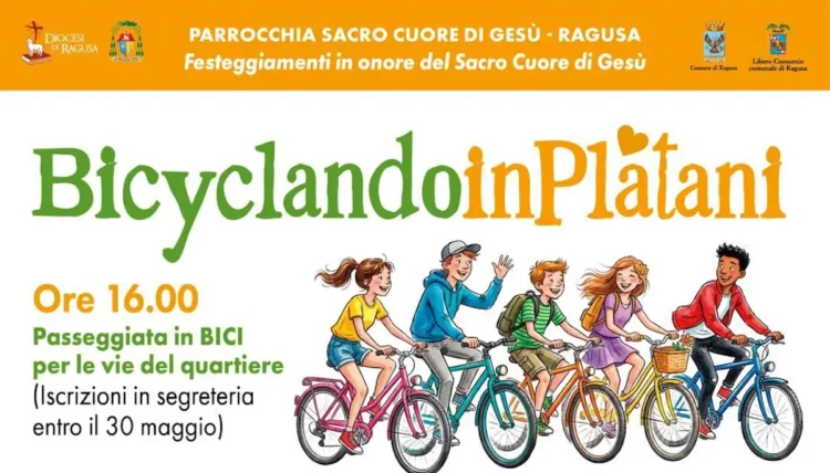 Ragusa viale dei Platani chiuso al traffico per evento ciclistico Bicyclando