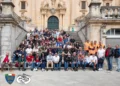Moto storiche in sosta a Ragusa Ibla durante evento nel barocco ibleo