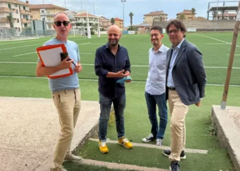 Sopralluogo al campo da rugby di Ragusa durante l'avvio degli interventi di riqualificazione dell'impianto