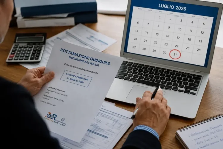 Contribuente consulta il calendario delle scadenze fiscali della rottamazione quinquies