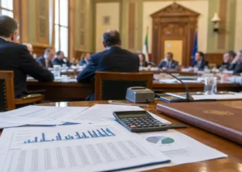 Foto social generata con intelligenza artificiale sulla rottamazione quinquies e dibattito al Senato sugli emendamenti fiscali