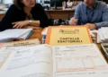 Documenti fiscali e cartelle esattoriali con calcolatrice su tavolo