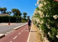 Runner sulla pista ciclopedonale di Marina di Ragusa nel tratto di Punta di Mola, dove è avvenuto l'investimento.
