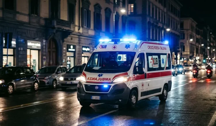 Ambulanza a Santa Maria di Licodia davanti a un’abitazione dopo un intervento del 118