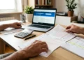 Immagine AI di scadenze fiscali giugno 2026 con documenti IMU, calcolatrice e calendario su scrivania