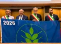 I rappresentanti del Comune di Ragusa durante la cerimonia di consegna della bandiera Spighe Verdi 2026