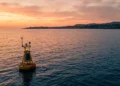 mare Ionio Sicilia con costa siracusana e monitoraggio sismico terremoto lieve