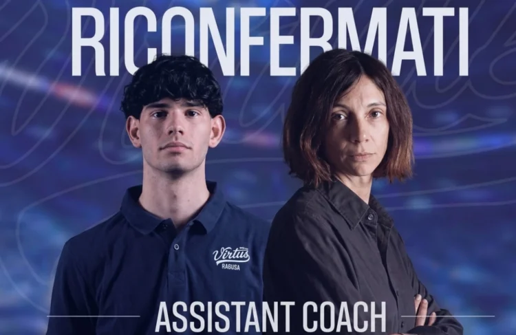 Lia Valerio e Giovanni Pioggia confermati assistenti di coach Recupido nello staff tecnico della Virtus Ragusa.