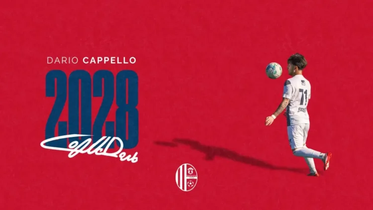 Modica Calcio che annuncia il rinnovo del centrocampista Dario Cappello fino al 2028