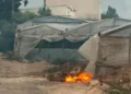 Piccolo rogo acceso tra le serre in un'area agricola di Santa Croce Camerina durante un controllo contro le fumarole.