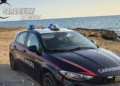Auto dei Carabinieri della Compagnia di Ragusa durante un servizio di controllo sul lungomare di Scoglitti nell'ambito delle attività di prevenzione e contrasto ai reati